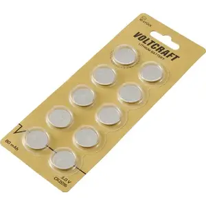 Button cell battery Voltcraft CR2016 3V 80mAh lithium coin cell