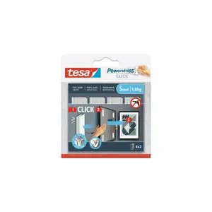 Mounting pad TESA Powerstrips CLICK S Indoor White 20x60mm