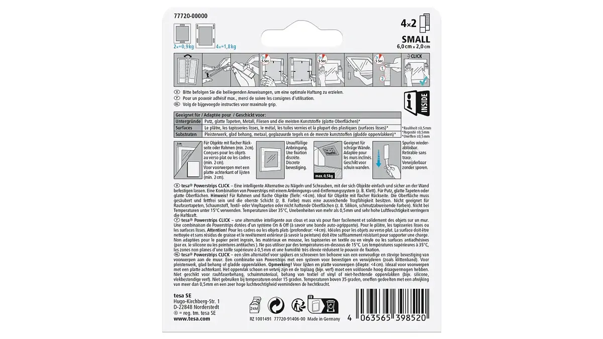Mounting pad TESA Powerstrips CLICK S Photo 2