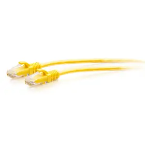 C2G 3m Cat6a Snagless Unshielded UTP Slim Ethernet Patch Cable Yellow