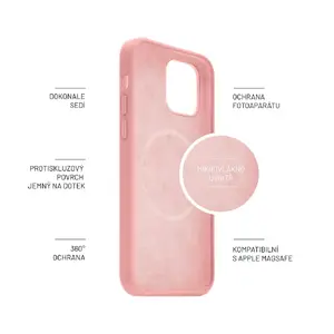 Phone case FIXED MagFlow for Apple iPhone 12 — pink