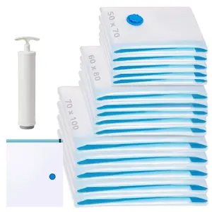 Vacuum storage bags Riff RF-VACUUM-BAGS15, 15 pcs with hand pump, assorted sizes