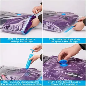 Vacuum storage bags Riff RF-VACUUM-BAGS15, 15 pcs with hand pump, assorted sizes