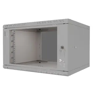 Rēķinu skapis Stalflex S-RC19-6U-450GG 19" 6U 450 mm stikla durvis pelēks