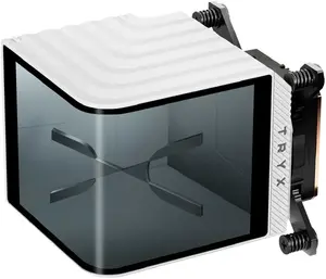 CPU water block TRYX L-P0CL-DS0M-G0W for Intel and AMD sockets with AMOLED display, white finish