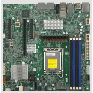 Mātesplate Supermicro X14SAZ-TLN4F, Socket 1851, Intel čipsets, Micro-ATX, 4x DIMM DDR5 līdz 256 GB, 2x 2.5Gb LAN, IPMI