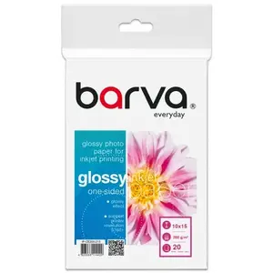 Foto papīrs Barva spīdīgs 200 g/m² 10×15 cm priekš tintes printeriem, iepakojums 50 loksnes