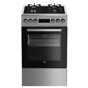 Freestanding gas-electric cooker BEKO FSMT55330DXDS, 5 burners, 60 cm, stainless steel, oven 60 L, energy class A