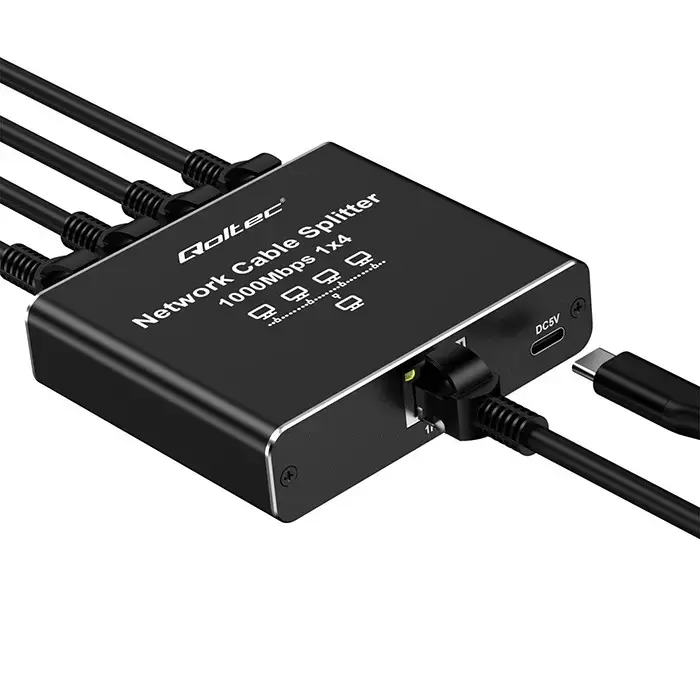 Ethernet mini switch QOLTEC 52293 1x4 RJ45 Photo 4
