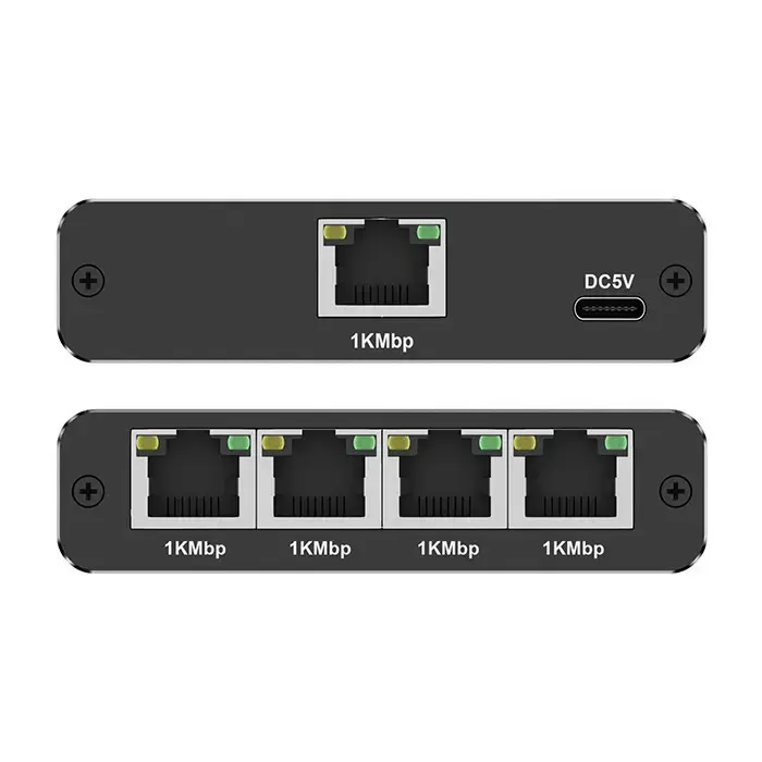 Ethernet mini switch QOLTEC 52293 1x4 RJ45 Photo 7
