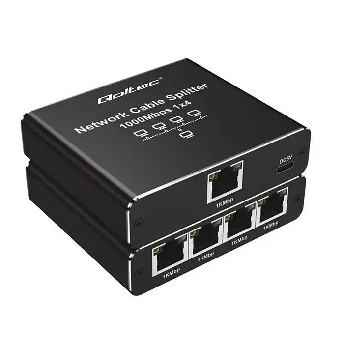 Ethernet mini switch QOLTEC 52293 1x4 RJ45 Photo 8