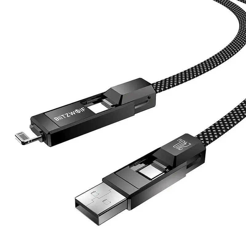 BlitzWolf BW-HDC7 кабель 4-в-1 USB-C Lightning Photo 5