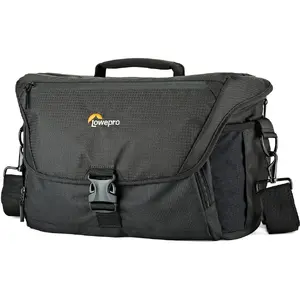 Camera bag Lowepro Nova 200 AW II — black, water-resistant, adjustable dividers
