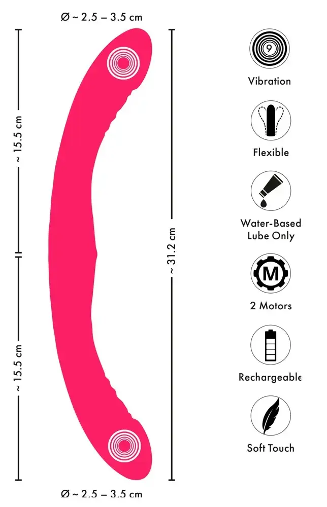 Двойной вибратор Couples Choice CC Double vibrator 54056100000 Photo 11