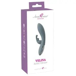 Vibrators beau cœur Velina Rabbit Vibra — uzlādējams silikona «rabbit» vibrators, garums 20 cm, ievietošanai 10,5 cm, Ø līdz 4 cm