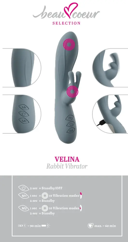 Vibrators beau cœur Velina Rabbit Vibra