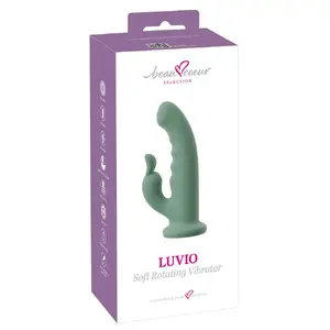 Truša vibrators beau coeur Luvio Rotating Soft — silikons, 2 motori, 10 režīmi, piesūceknis, USB uzlāde, 19.3 cm