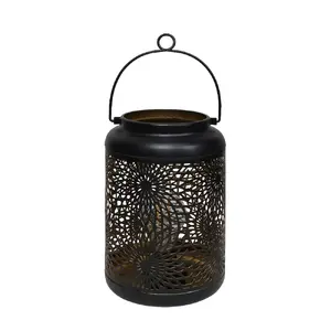 Lantern ArtFlow 9142240 LED battery-powered 12x12x18 cm black