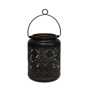 Garden lantern ArtFlow 9142264 LED battery-powered 12×12×17 cm black