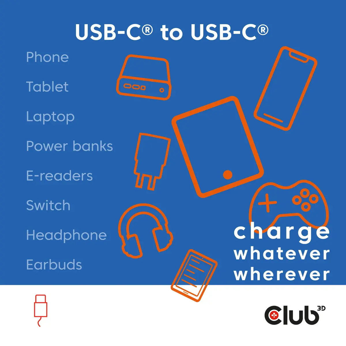 CLUB3D USB-C Магнитный Кабель 240W PD3.1 Photo 2
