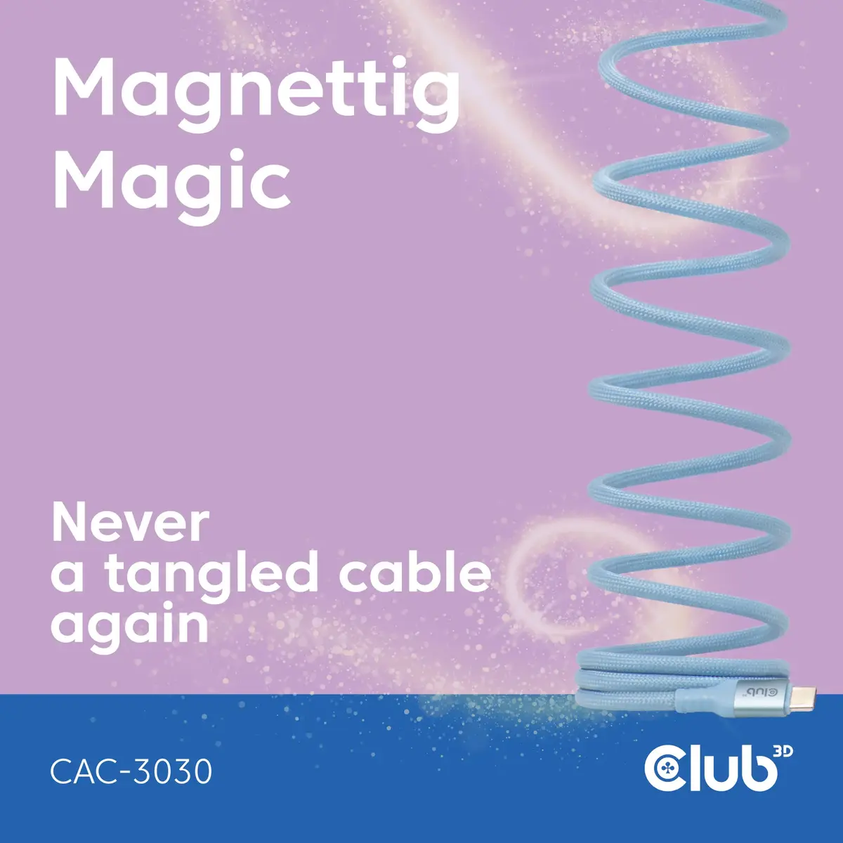 CLUB3D USB-C Магнитный Кабель 240W PD3.1 Photo 3
