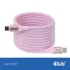 CLUB3D USB-C Магнитный Кабель 240W Розовый Photo 2