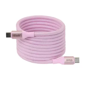 Club 3D CAC-3031 USB-C to USB-C Magnetic-Coil Cable 240W 2 m Pink