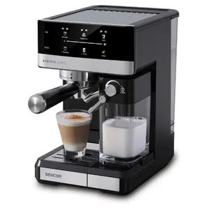 Espresso machine SENCOR SES4060BK 20 bar, thermoblock, 1.5 L water tank, 500 ml removable milk tank