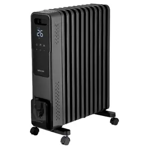 Oil-filled radiator SENCOR SOH8211GY, grey, 2000W, 11 flat ribs, digital control, Wi‑Fi app