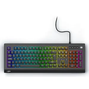 uRage Exodus 600 Tastatūra Spēļu USB QWERTZ Vācu Melna Mehāniskā RGB LED