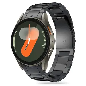 Siksniņa Tech-Protect priekš Samsung Galaxy Watch 4/5/5 Pro/6/7 FE — nerūsējošais tērauds, melna