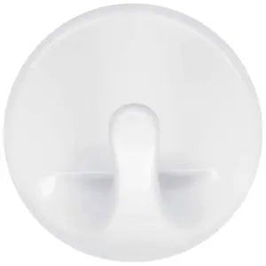 Self-adhesive hook RIDDER Jerry white ABS, set of 3
