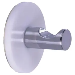 Self-adhesive hook RIDDER Kasan white acrylic – wall-mounted bathroom hook, adhesive mounting, model 6142739