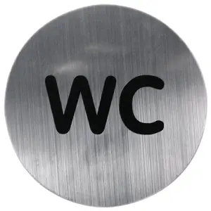 Door sign RIDDER 6114217 self-adhesive stainless steel