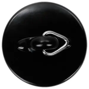 Sink plug RIDDER 6114545, black PVC, 6 cm diameter