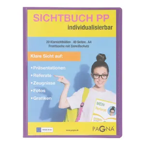 Project folder Pagna 21013-12 Polypropylene A4 Lilac