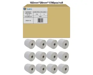 Etiķešu ruļļi g g 19802 — 102 × 38 mm, 12 ruļļi × 1790 etiķešu
