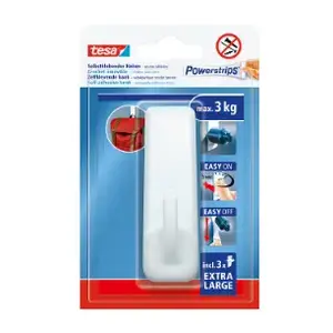 Coat hook TESA 59029-00000-00 Indoor White 1 pc