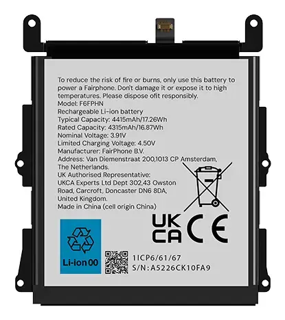 Аккумулятор Fairphone F6BATT-1ZW-WW1 Photo 2