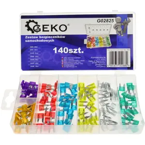 Fuse Set MINI GEKO 140 pcs – assortment of automotive MINI blade fuses