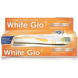 Zobu pasta White Glo Smokers Formula 100 ml ar zobu suku — White Glo mutes kopšanas komplekts