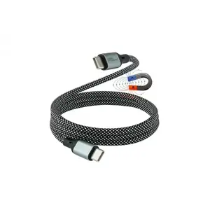 USB cable Alcasa 2060-MT010SW USB 2.0 USB C Black White