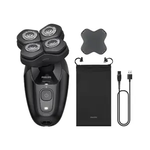 Philips 5000 series Head Shaver Pro HS5980/15 galvas skuveklis ar ComfortCut asmeņiem un 360° lokāmu galviņu melns