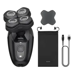 Philips 5000 series Head Shaver Pro HS5980/15 with ComfortCut Blades, 360° Flexing Head, and Lithium Battery in Black