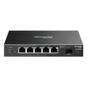 Network switch TP‑LINK SG2206MP L2 Gigabit Ethernet PoE 5‑port (5x Gigabit, 1x SFP, PoE+ 4 ports, 63W budget)