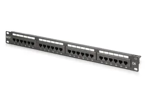 Digitus CAT 6 Class E patch panel unshielded 24-port RJ-45 1U rack mount black