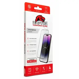 Закалённое стекло SWISSTEN Raptor Diamond Ultra Full Face для Apple iPhone 15 — чёрное