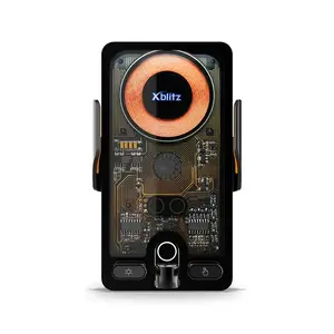 Auto atzveltņu turētājs Xblitz EMH133 priekš telefoniem un planšetēm, regulējams, melns, 360° rotācija, līdz 20.1 cm (7.9")