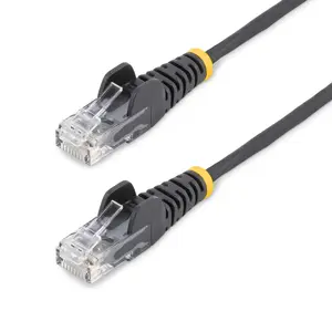 StarTech.com 5m Black Slim CAT6 Ethernet Cable Snagless 100W PoE UTP LSZH 28AWG Pure Bare Copper Wire
