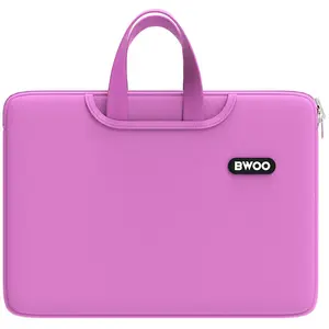 Laptop bag BWOO for 14-inch laptops, pink, sleeve-style protective case